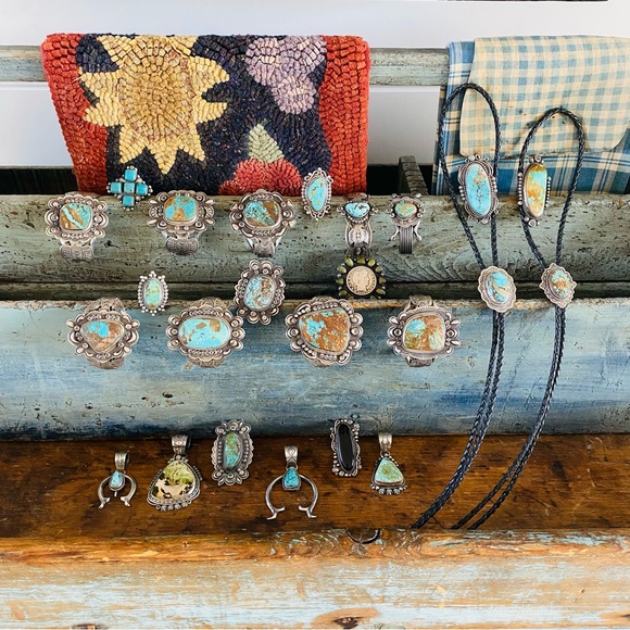 SOLD ♥️ Apache ♥️ Rosella Paxson & Floyd Begay Sterling & Turquoise Pendant - Picture 8 of 10